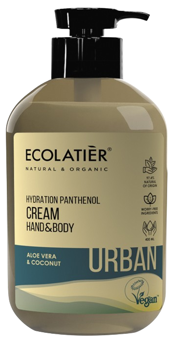 Ecolatier Urban Cream Hand & Body Hydration Panthenol, 400 ml