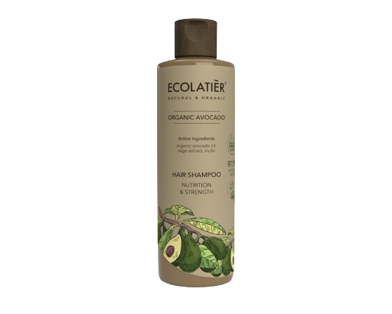 Ecolatier Šampūns matiem Nutrition & Strength Organic Avocado, 250 ml