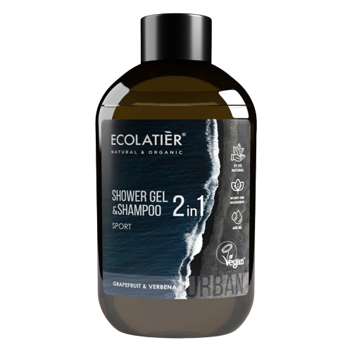 Ecolatier Urban Dušas želeja & Šampūns 2-in-1 Sport, 600 ml