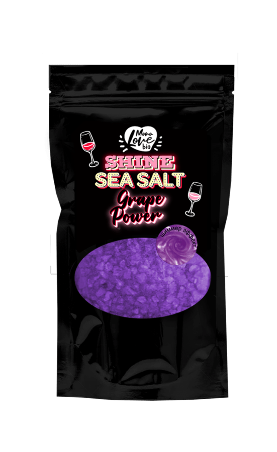 Jūras sāls-mirdzums Grape Power, 250g