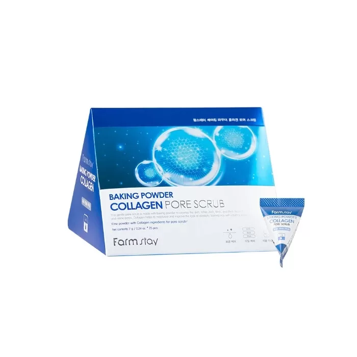 FARMSTAY BAKING POWDER COLLAGEN PORE SCRUB 7g*25pcs