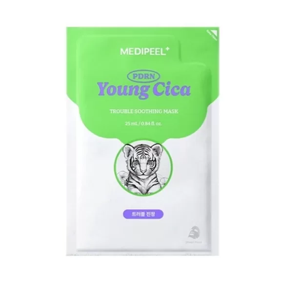 MEDIPEEL Успокаивающая маска для лица YOUNG CICA PDRN TROUBLE SOOTHING MASK, 25 мл