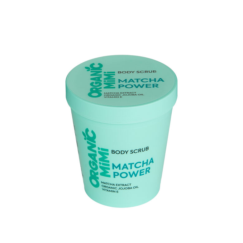  ORGANIC MIMI Body Scrub Matcha and Jojoba, 250 g