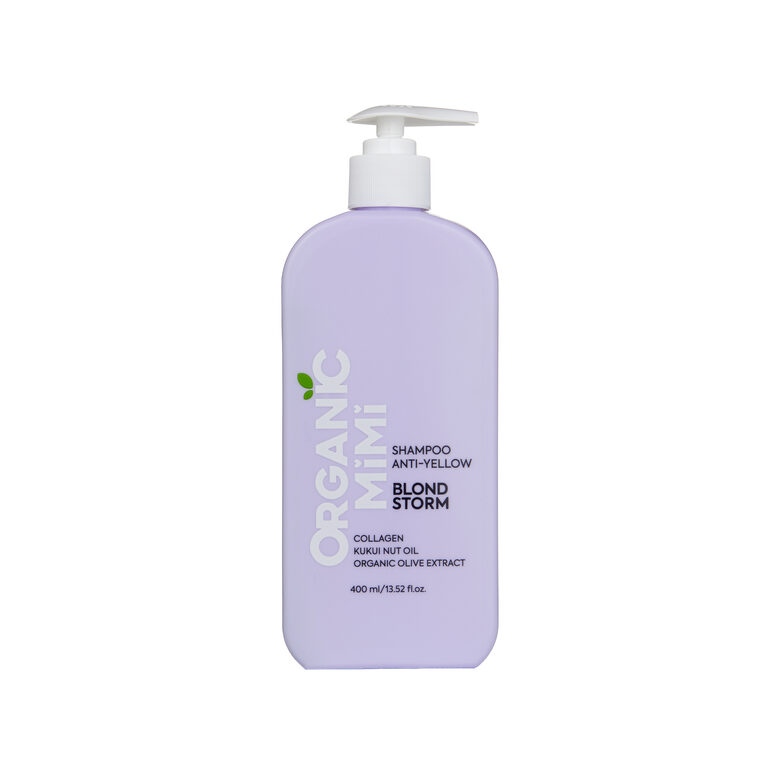 ORGANIC MIMI, Shampoo ANTI-YELLOW BLOND STORM with Olive and Collagen, 400 ml