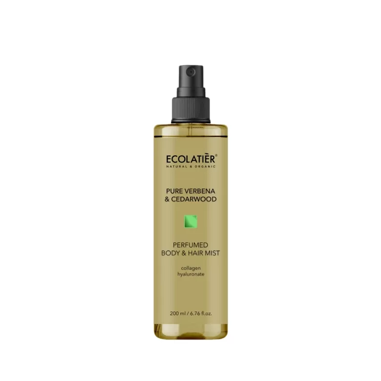 ECOLATIER Parfimēts ķermeņa un matu mists PURE VERBENA & CEDARWOOD, 200 ml