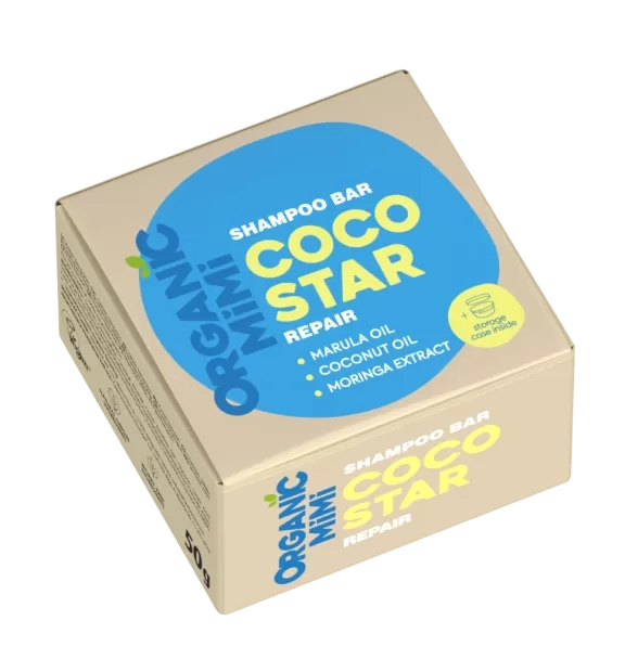 ORGANIC MIMI Восстанавливающий твёрдый шампунь COCO STAR, 50 г