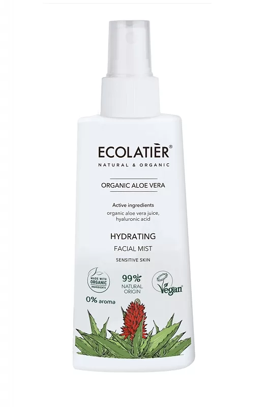 ECOLATIER Увлажняющий мист для лица ORGANIC ALOE VERA, 150 мл