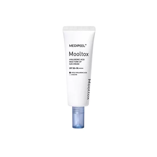 Medi-Peel Mooltox SPF 50+ Водостойкий минеральный солнцезащитный крем с эффектом коррекции тона кожи , 50ml