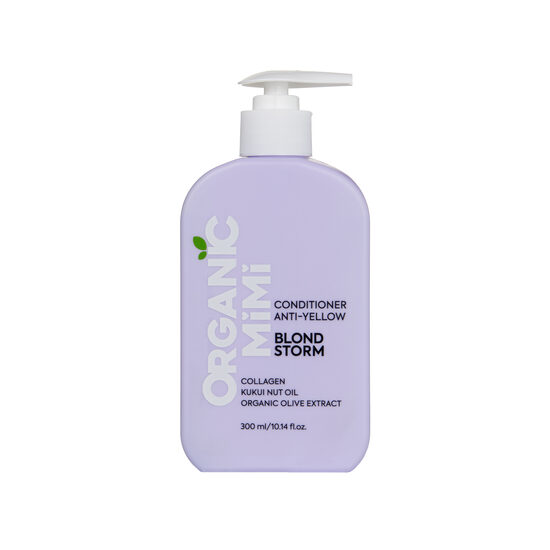 ORGANIC MIMI, Кондиционер облегчающий расчёсывание ANTI-YELLOW BLOND STORM Олива и коллаген, 300 ml