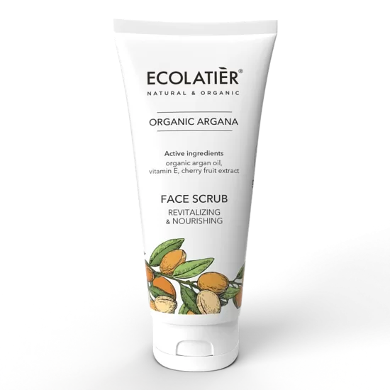 ECOLATIER Восстанавливающий и питательный скраб для лица ORGANIC ARGANA, 100 мл