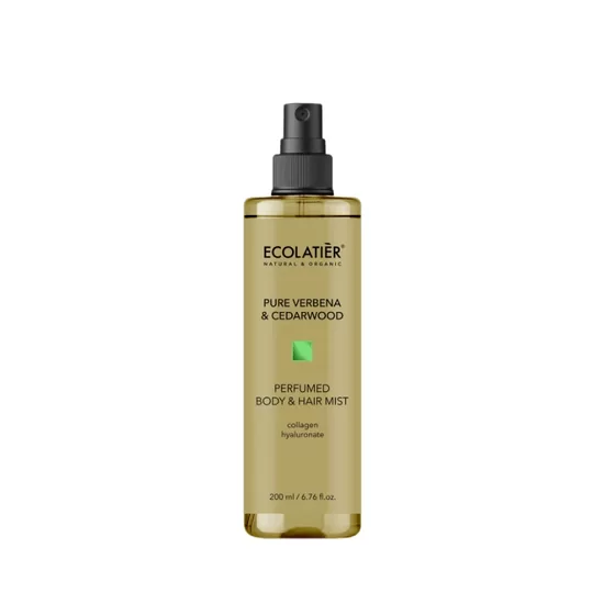 ECOLATIER Парфюмированный мист для тела и волос PURE VERBENA & CEDARWOOD, 200 мл