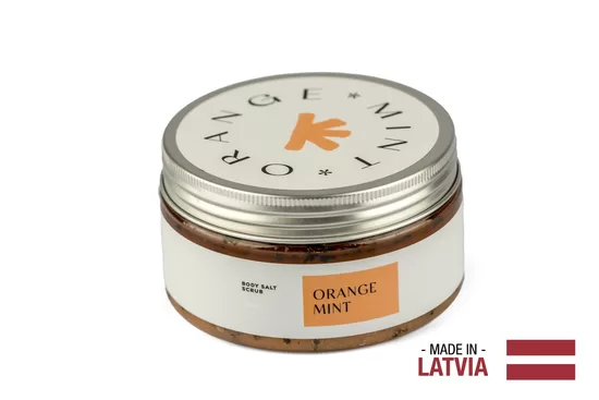 GREENUM Солевой скраб для тела ORANGE MINT, 320 г