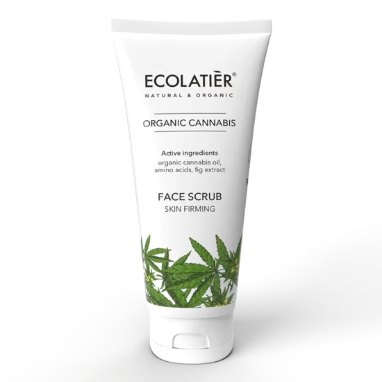 ECOLATIER Face Scrub ORGANIC CANNABIS Skin Firming, 100 ml