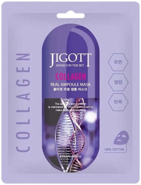 Jigott Collagen Real Ampoule Mask, 27 ml