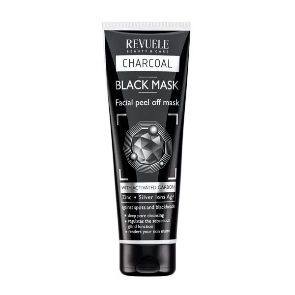 "REVUELE CHARCOAL BLACK MASK PEEL OFF MASK WITH ACTIVATED CARBON 80 ml "