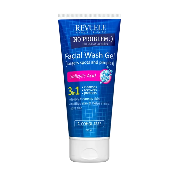 REVUELE NO PROBLEM FACIAL WASH GEL SALICYLIC ACID, 200 ml