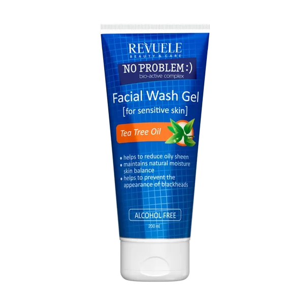 REVUELE NO PROBLEM FACIAL WASH GEL TEA TREE OIL, 200 ml