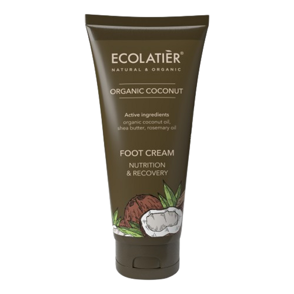 Ecolatier Foot Cream Nutrition & Recovery Organic Coconut, 100 ml