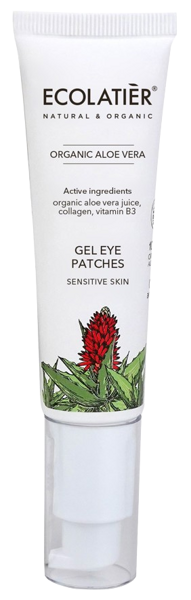 Ecolatier Gel Eye Patches Organic Aloe Vera, 30 ml