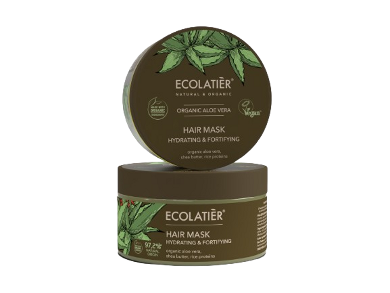 Ecolatier Hair Mask Hydrating & Fortifying Organic Aloe Vera, 250 ml
