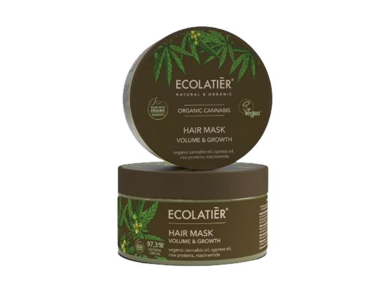 Ecolatier Matu maska Volume & Growth Organic Cannabis, 250 ml