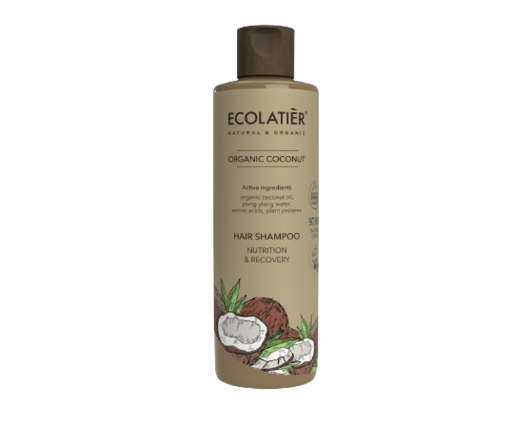 Ecolatier Šampūns matiem Nutrition & Recovery Organic Coconut, 250 ml