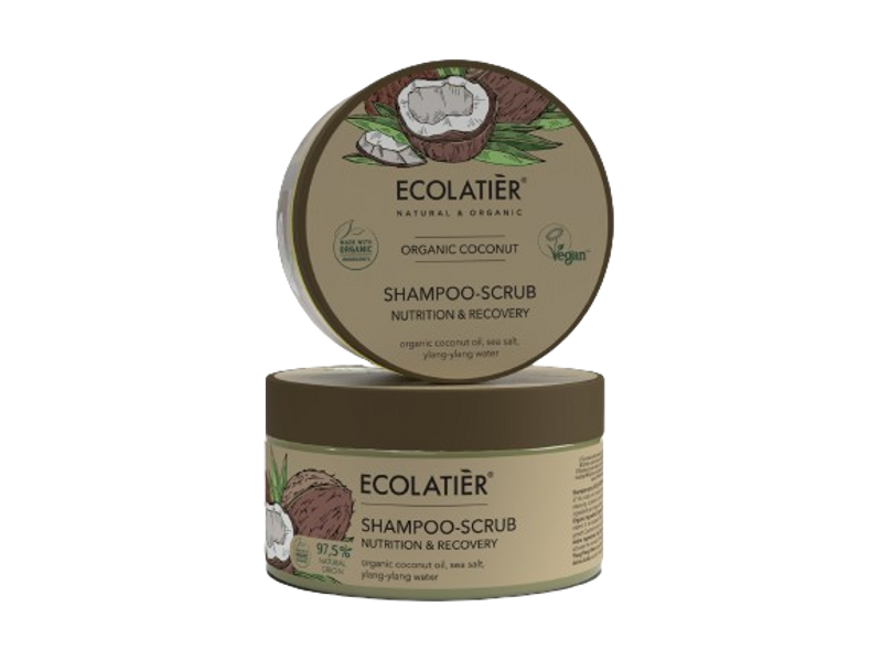 Ecolatier Šampūns-skrubis Nutrition & Recovery Organic Coconut, 300 g