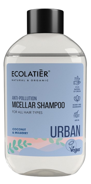 Ecolatier Urban Šampūns Micellar Anti-Pollution for All Hair Types, 600 ml