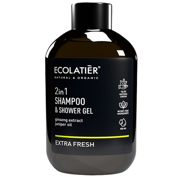Ecolatier Power Šampūns & Dušas želeja 2-in-1 Extra Fresh, 400 ml