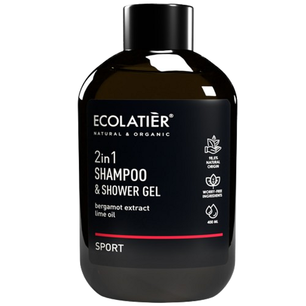 Ecolatier Power Šampūns & Dušas želeja 2-in-1 Sport, 400 ml