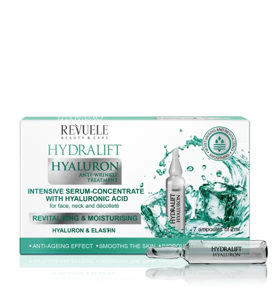 REVUELE Ampoules Hydralift Hyaluron Intensive serum- concentrate WITH HYALURONIC ACID for face, neck